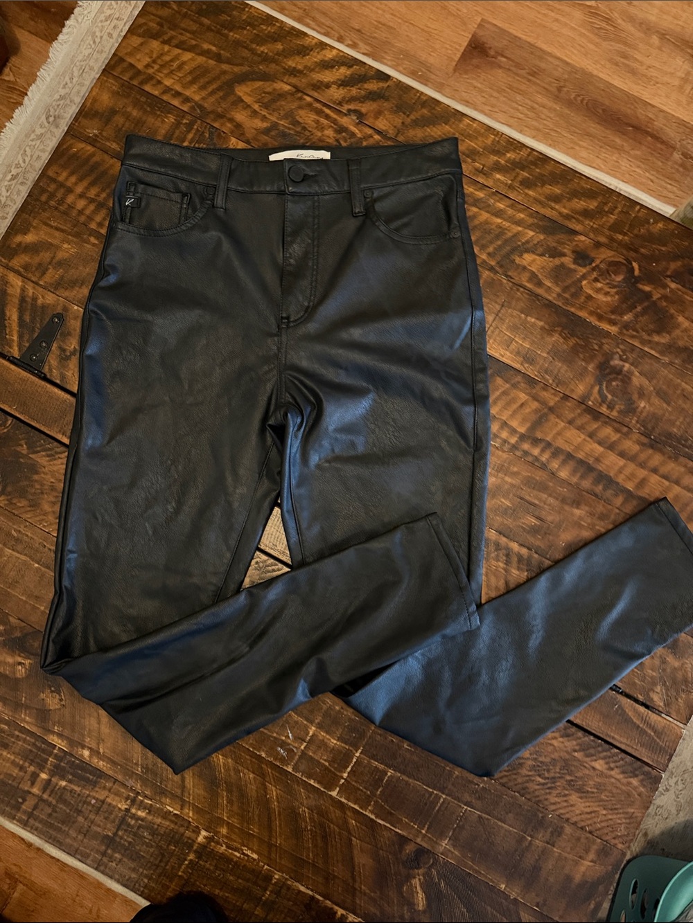 KanCan Black Faux Leather Skinny Pants